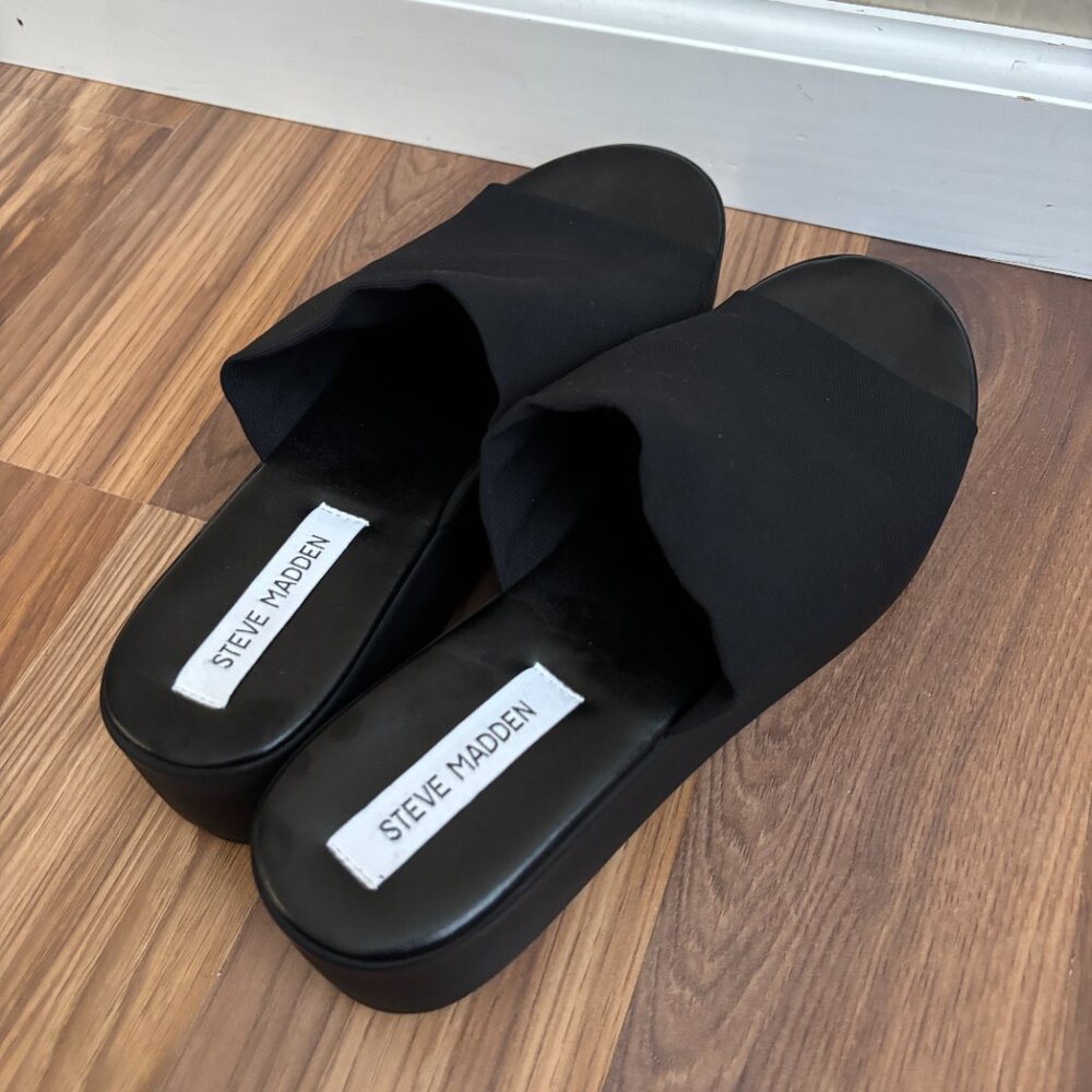 Steve Madden 90s Y2K Platform Slinky Slides Sanda… - image 6